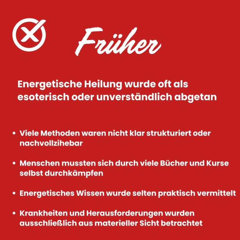 Vorher: Qi Gong Healing gilt oft als unerreichbar, mit komplizierten Übungen und geringer Effektivität.