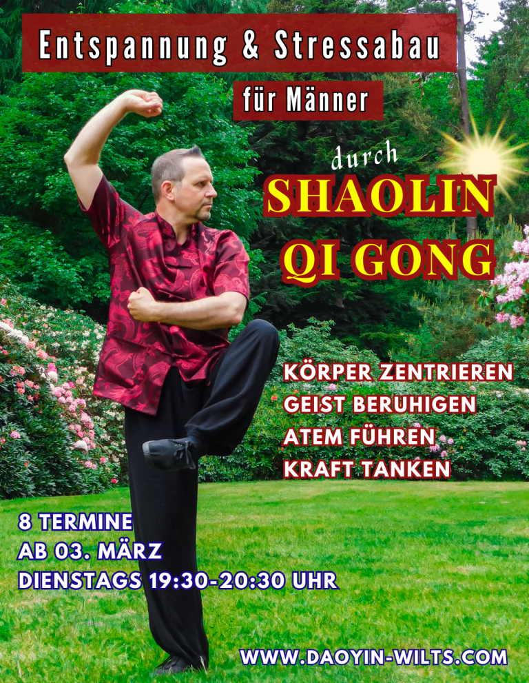 Tai Chi-Workshop-Ankündigung mit Trainingsdetails und Ort.